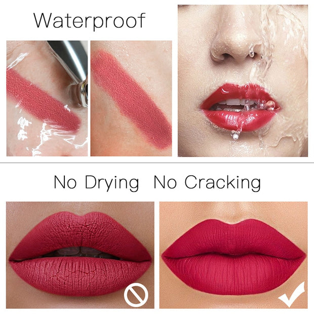 Make Up Waterproof Nude Lipstick Long Lasting Liquid Matte