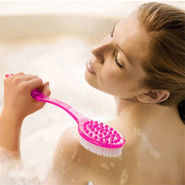 Back Body Shower Sponge Scrubber Brushes With Handle