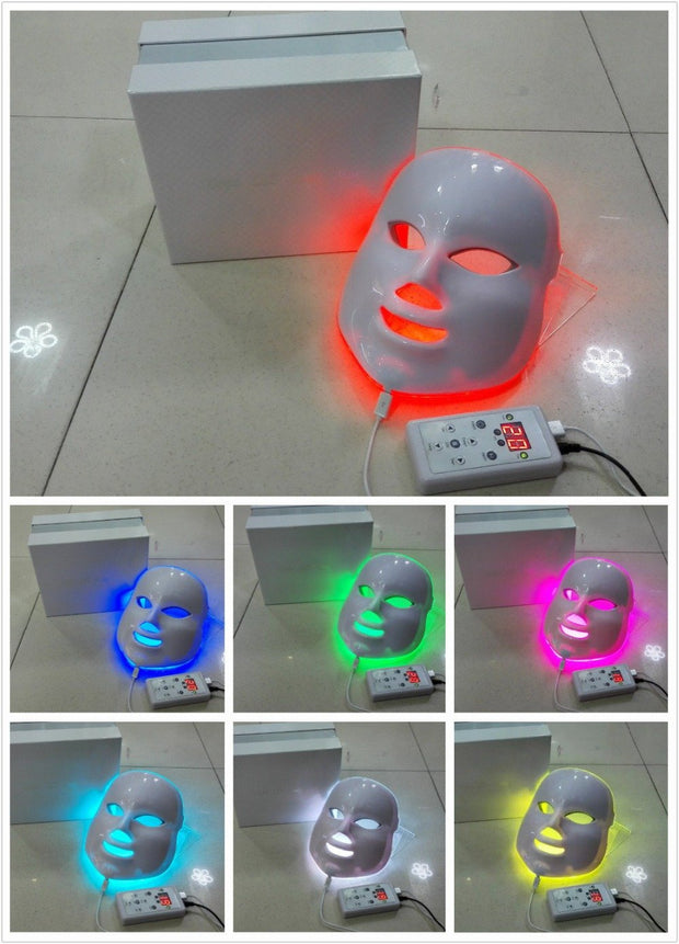 7 Colors Light Photon LED Electric Facial Mask Therapy