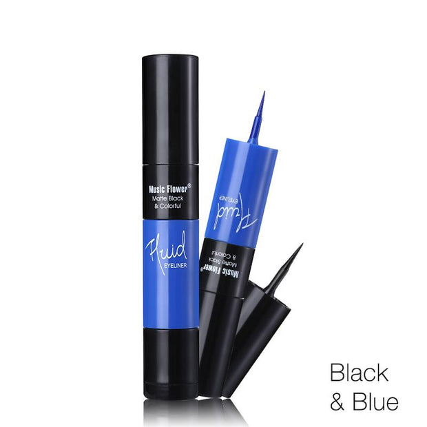 Matte Black & Colorful 2 In 1 Waterproof Liquid Eyeliner Pen